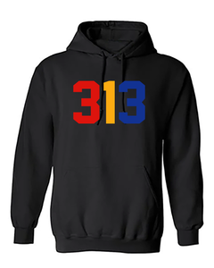 313 BLACK TRICOLOR HOODIE