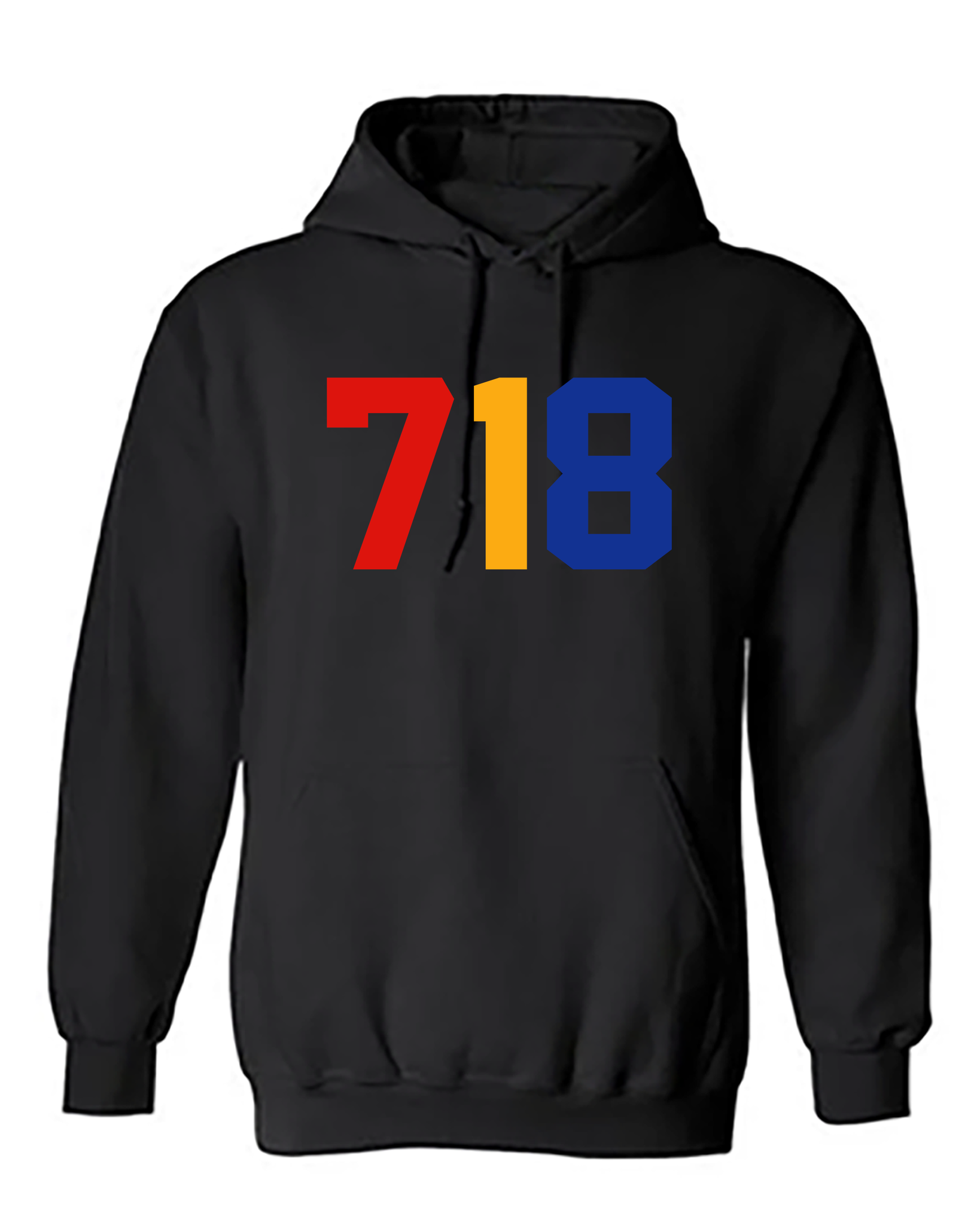 718 BLACK TRICOLOR HOODIE