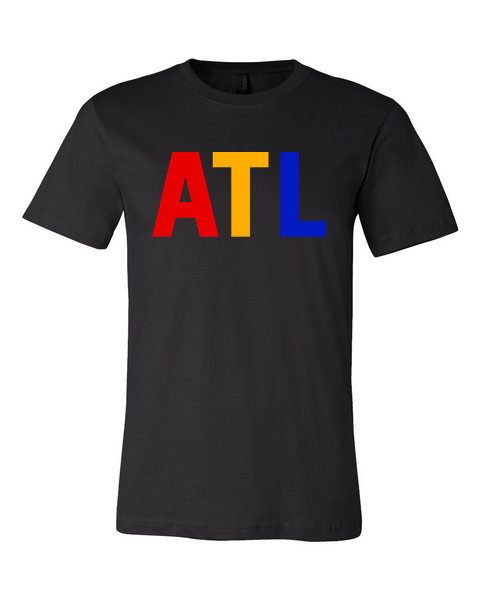 ATL AREA CODE TRICOLOR TEE BLACK